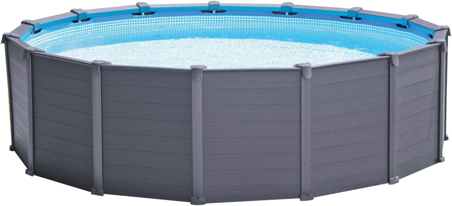 Intex Frame Swimming Pool Set "Graphit", graphit, Ø 478 x 124 cm,Inkl. Sandfilteranlage Bild 1