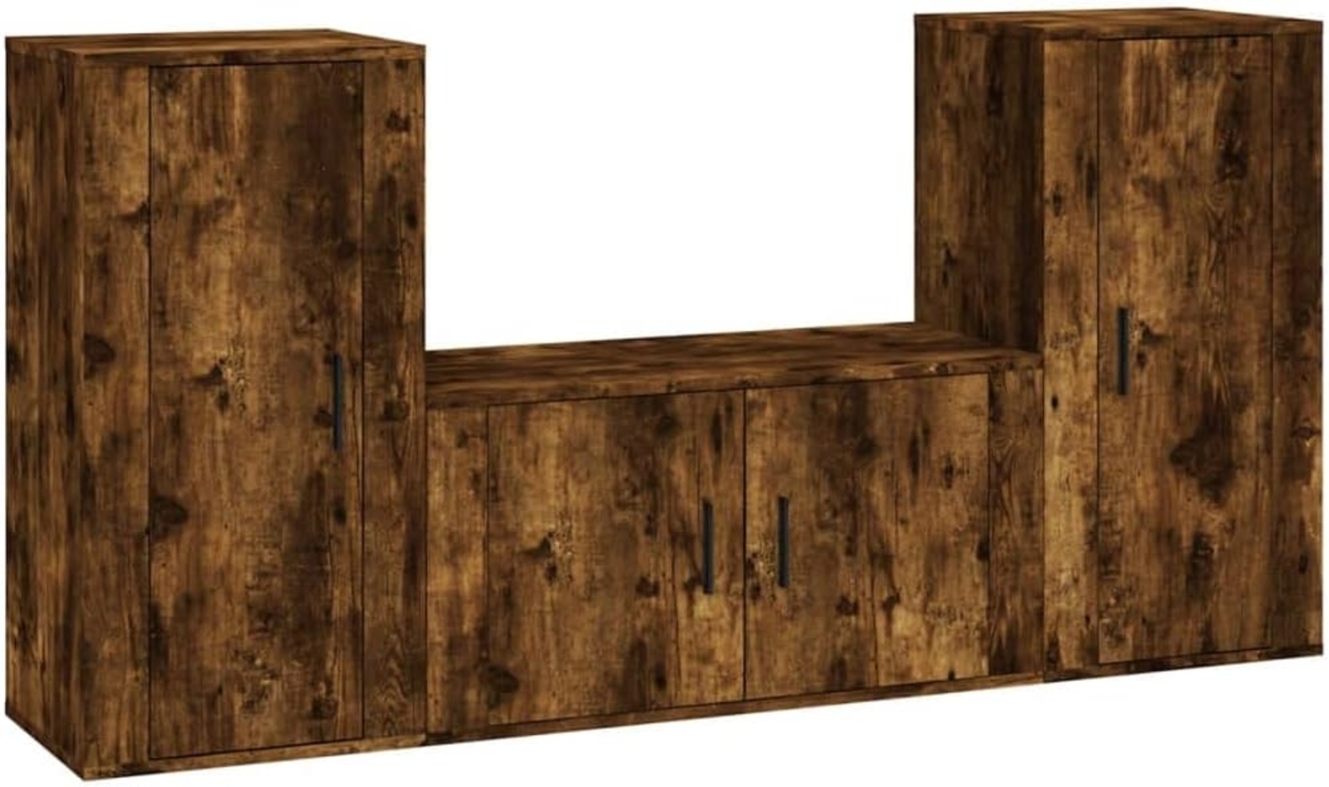 vidaXL 3-tlg. TV-Schrank-Set Räuchereiche Holzwerkstoff 3188531 Bild 1