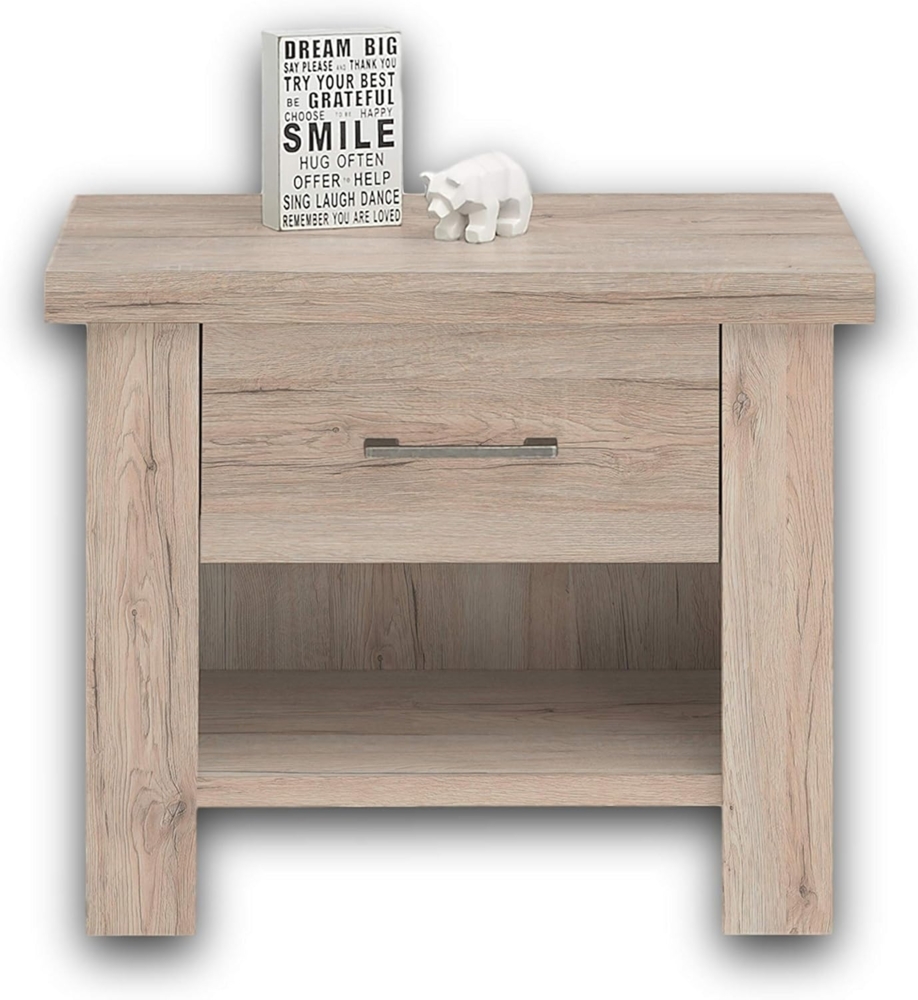 Nachttisch Lena / Luca, Holzwerkstoff, Holzfarben, 60 x 49 x 42 cm Bild 1