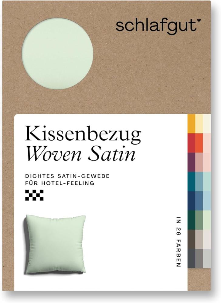 Schlafgut Woven Satin Bettwäsche|Kissenbezug einzeln 40x40 cm| green-light Bild 1