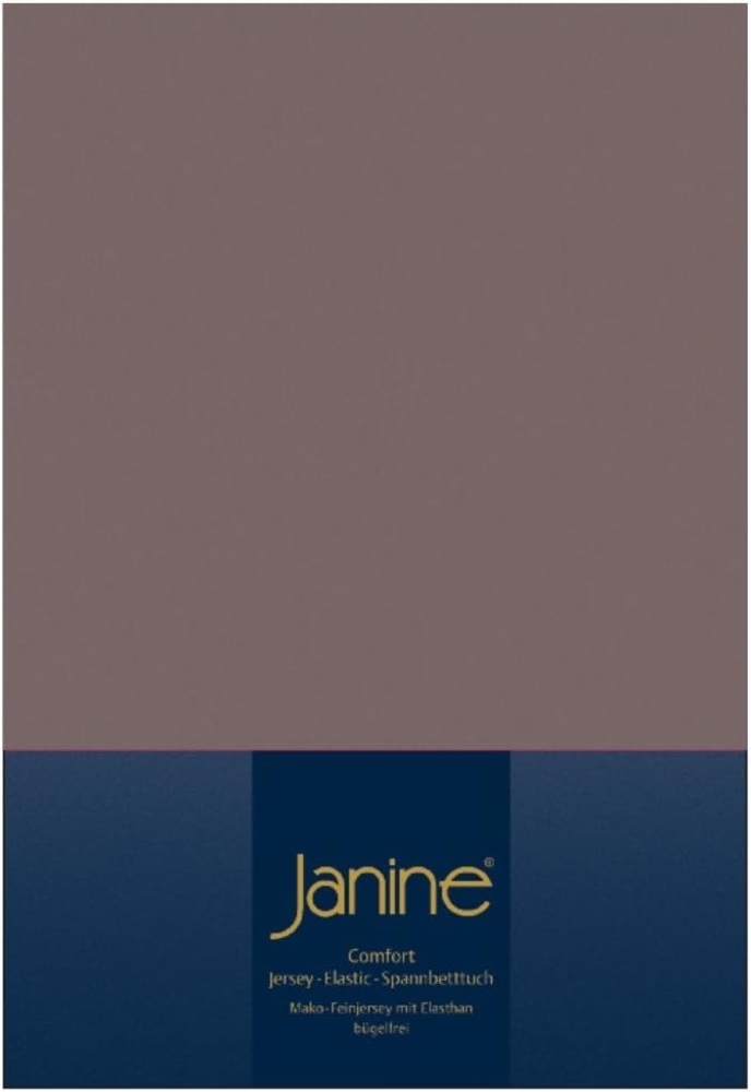 Janine Jersey Elastic Spannbetttuch|140x200 cm - 160x220 cm| capuccino Bild 1