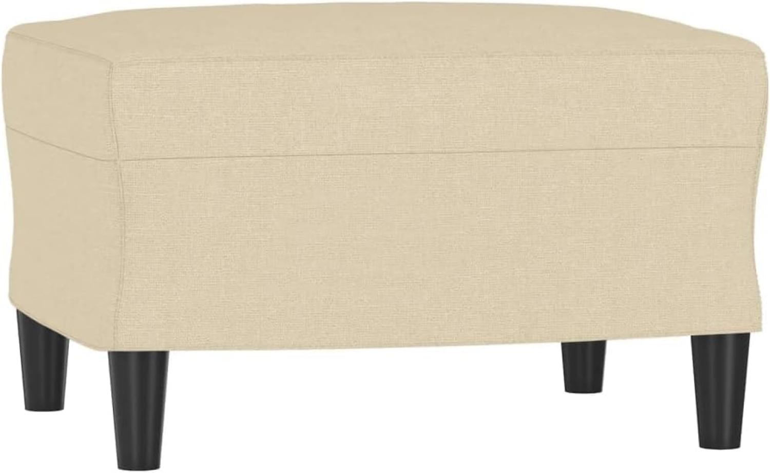 vidaXL Fußhocker Creme 60x50x41 cm Stoff [349281] Bild 1