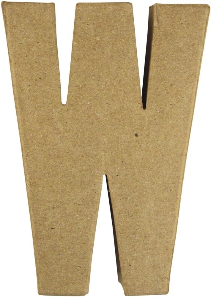 Pappmaché Buchstabe W FSC Recycled100%, 15x10,5x3cm Bild 1