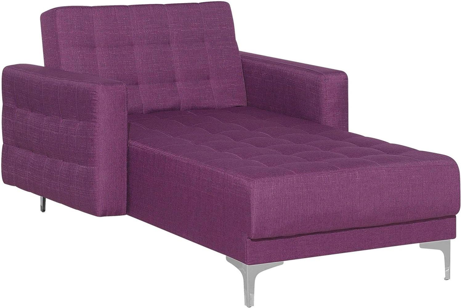 Chaiselongue Polsterbezug violett ABERDEEN Bild 1