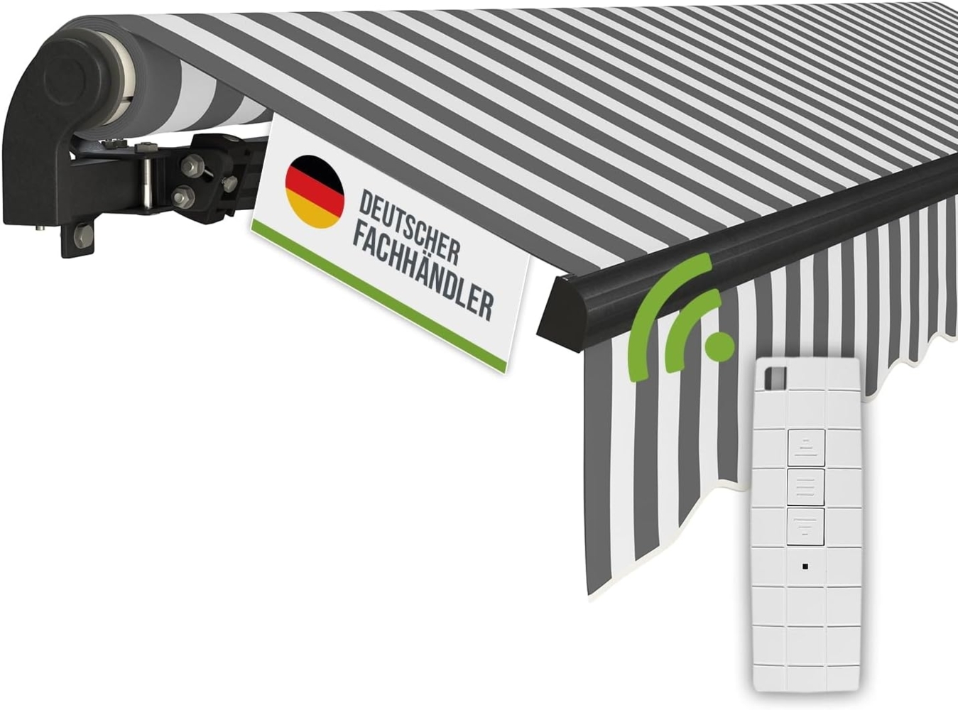 empasa Gelenkarmmarkise "START PLUS" elektrische Markise mit Fernbedienung & Handkurbel Bild 1