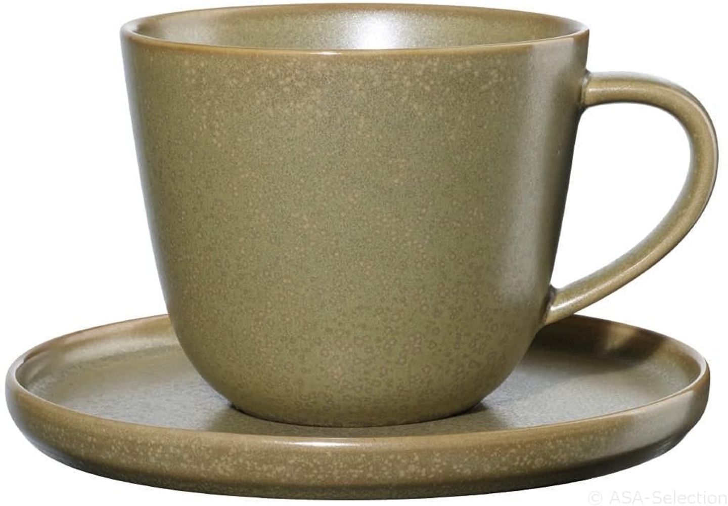 ASA Selection coppa miso Kaffeetasse mit Unterer, Kaffeebecher, Teetasse, Kaffee Tasse, Tee, Porzellan, Gelb, 250 ml, 19020194 Bild 1