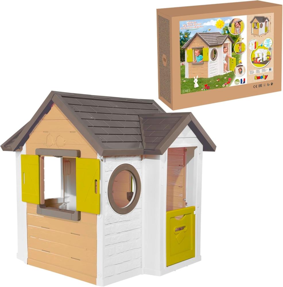 Smoby Mein neues Haus Standspielhaus 1 Tür(en) Braun Grün Weiß Bild 1
