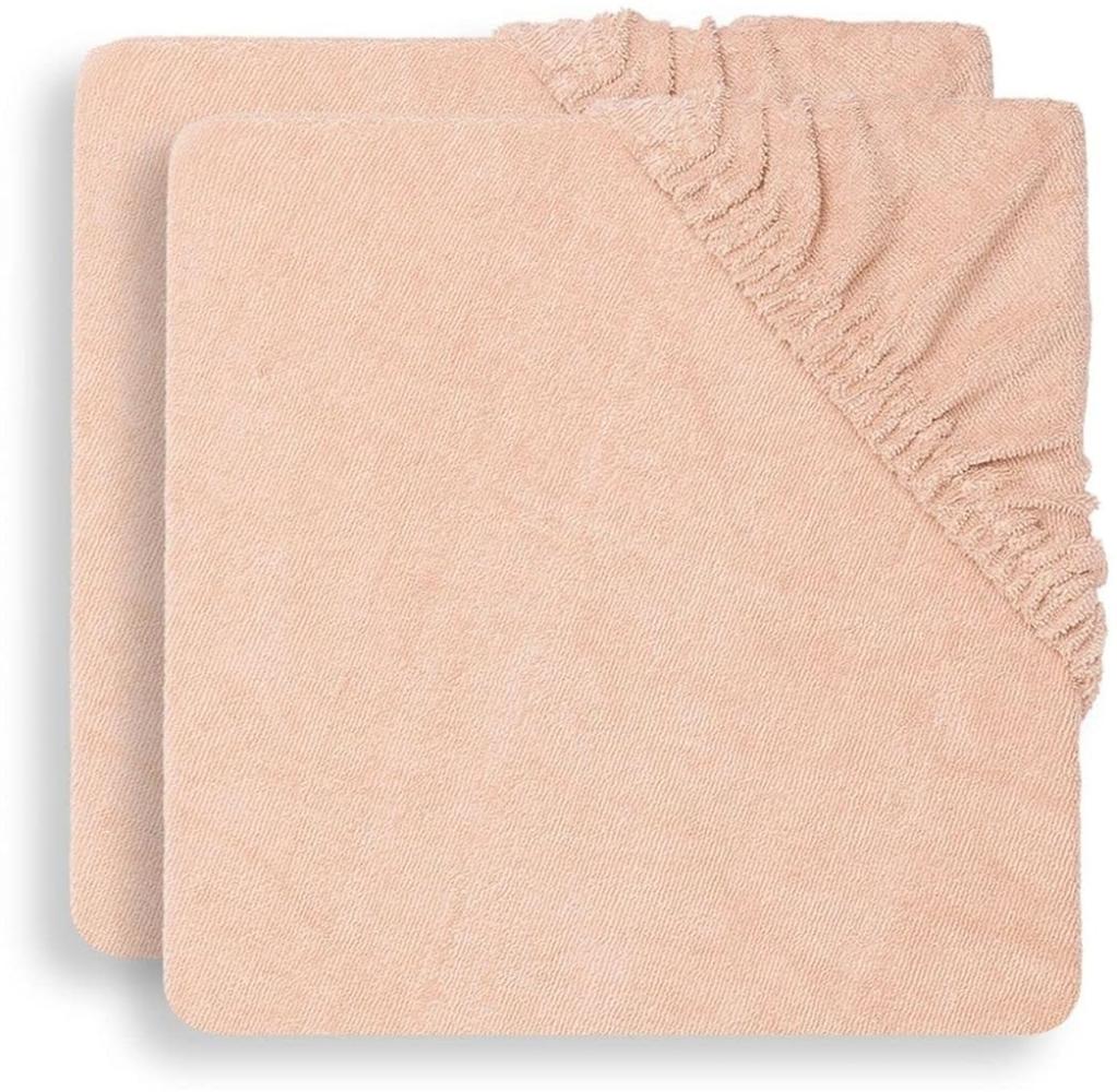 Jollein Wickelauflagenbezug - Pale Pink - 2er Pack - 50x70cm - Baumwollfrottee - Bezug Wickelauflage - Rosa Bild 1