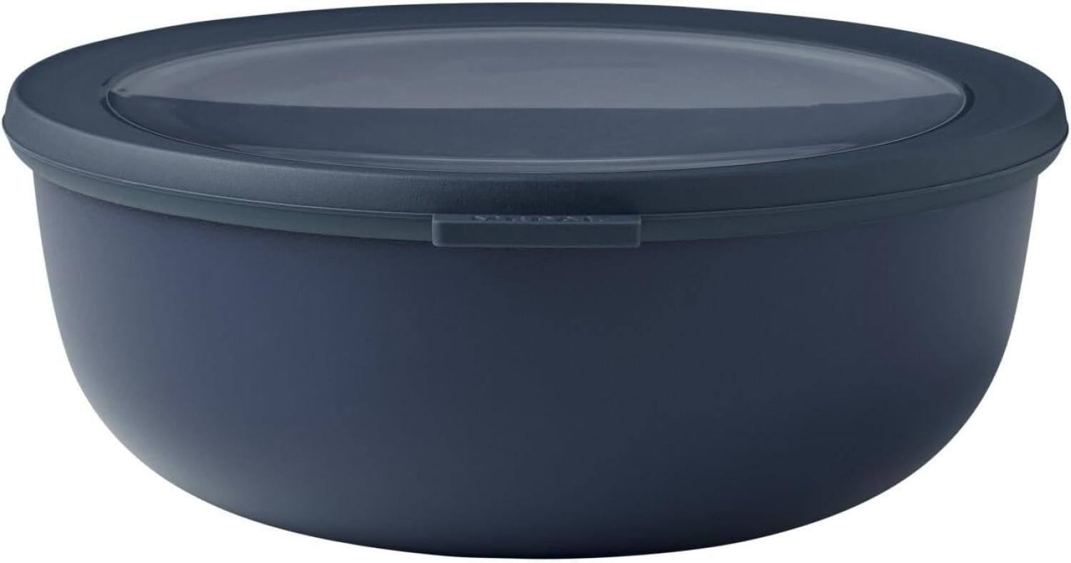 Mepal - Multi Bowl Cirqula Round - Vorratsdose mit Deckel - Geeignet als Luftdichte Aufbewahrungsbox für den Kühlschrank, Mikrowellengeschirr & als Frischhaltedosen - 2250 ml - Nordic Denim Bild 1