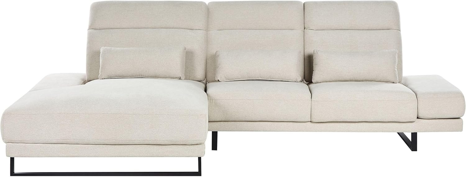 Ecksofa IKAST Stoff Beige 4-Sitzer Rechtsseitig Bild 1