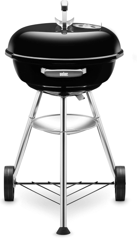 Weber 'Compact Kettle' Holzkohlegrill, Porzellanemailliert schwarz, 89 x 56 x 47 cm Bild 1