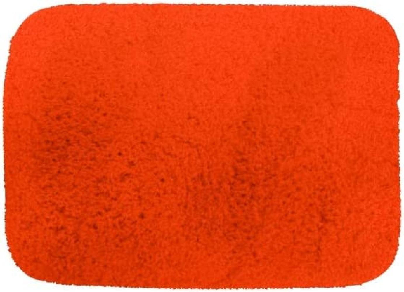 MSV Badteppich Badematte Badvorleger Duschvorleger Mikrofaser Hochflor flauschig 50x70 cm – Orange Bild 1