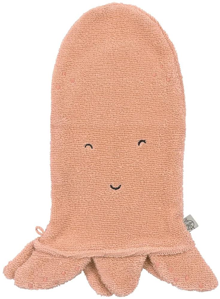 LÄSSIG Kinder Spiel-Waschhandschuh Waschlappen Frottier Stoff Baumwolle/Play Wash Glove GOTS Octopus Bild 1