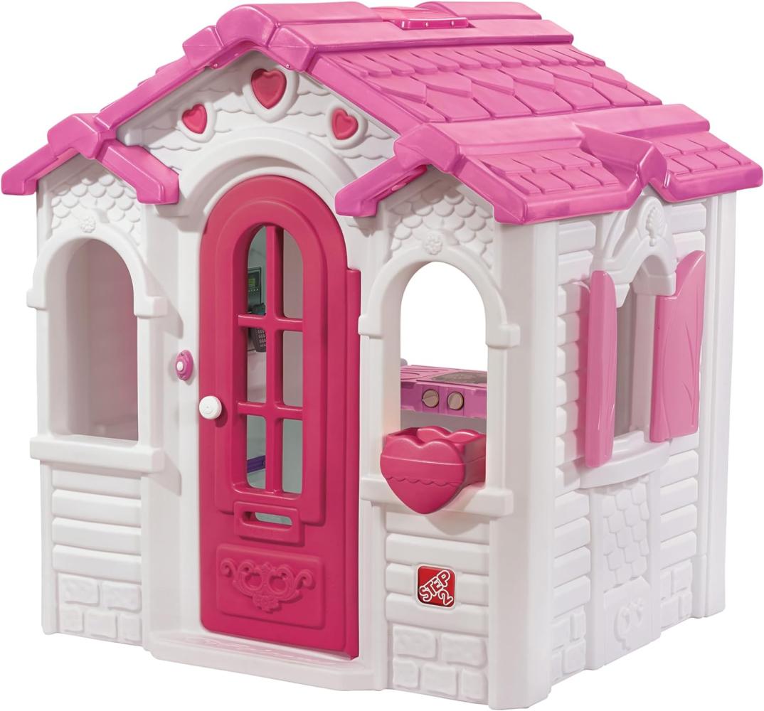 Spielhaus Sweetheart weiß/rosa 132 x 137 x 152 cm Bild 1