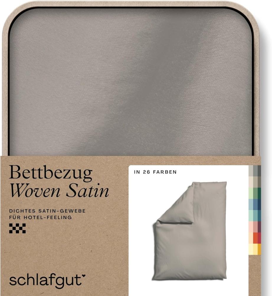 Schlafgut Woven Satin Bettwäsche|Bettbezug einzeln 135x200 - 140x200 cm| sand-mid Bild 1