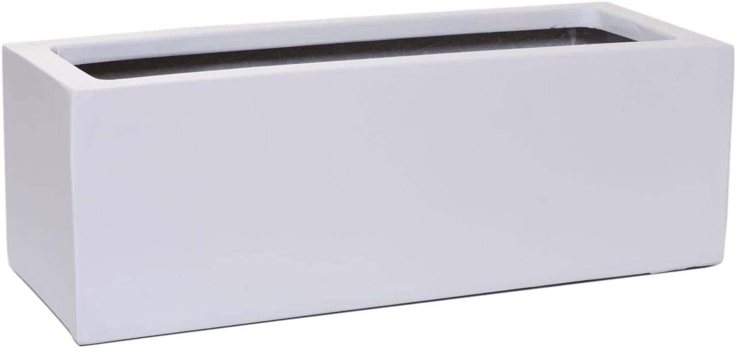 VIVANNO Balkonkasten Fiberglas FLOBO Kasten - Weiß Matt (1 St), 45x17x15 cm Bild 1