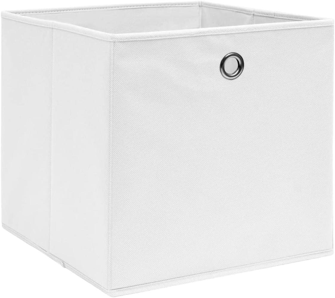 vidaXL Aufbewahrungsboxen 10 Stk. Vliesstoff 28x28x28 cm Weiß 325209 Bild 1