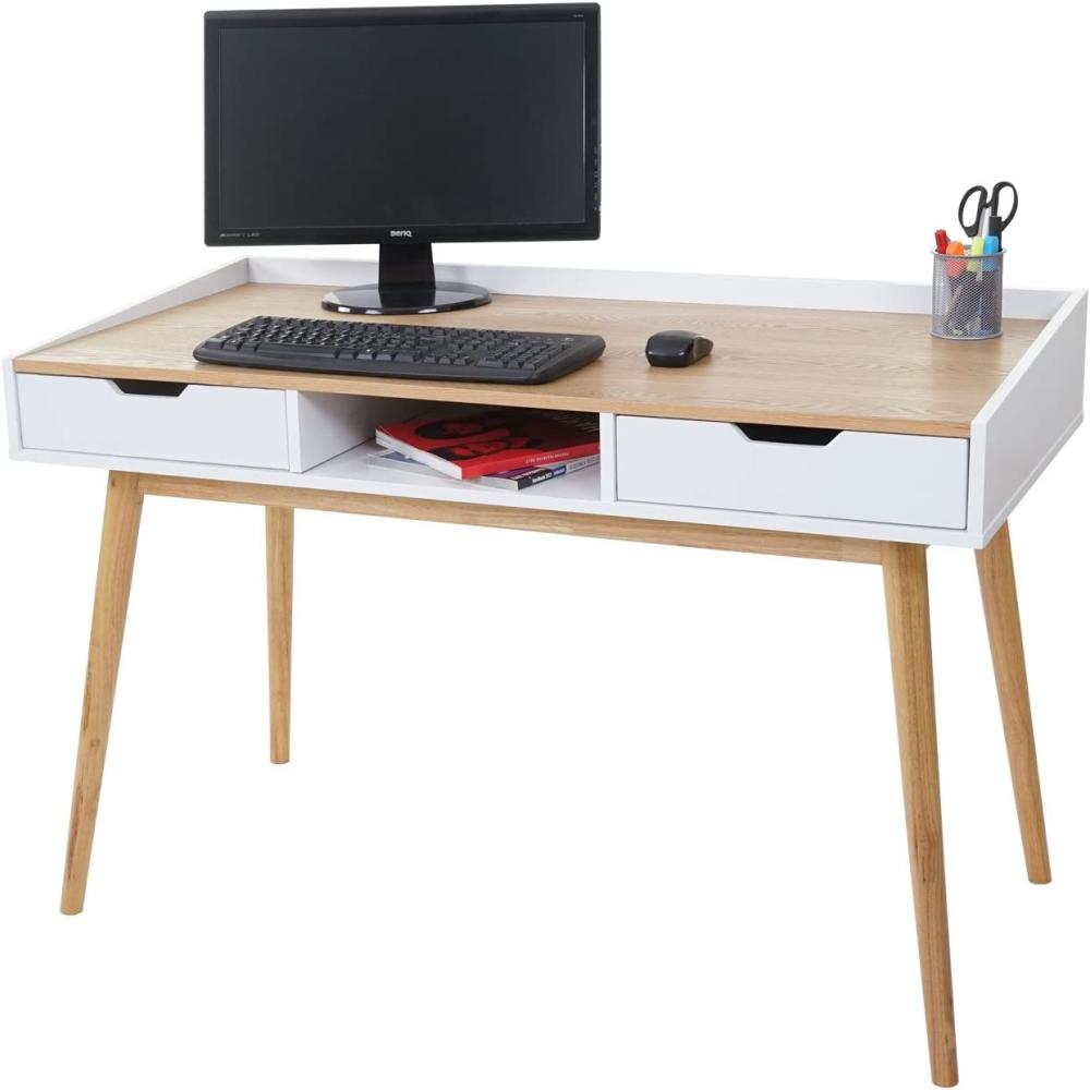 Schreibtisch HWC-A70, 120x55 cm Esche-Optik Bild 1