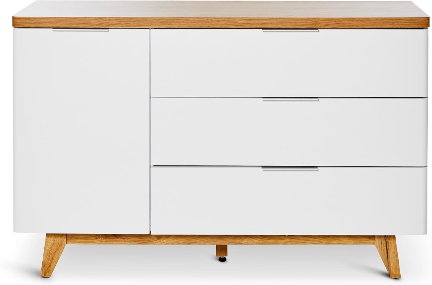 Jahnke Sideboard, Engineered Wood, Kerneiche/Weiss, One Size Bild 1