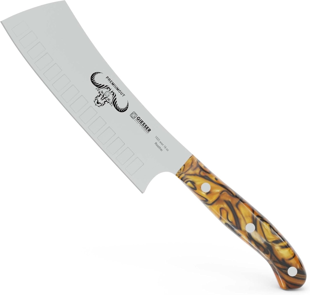 GIESSER Santokumesser Küchenmesser 1925 wwr 16, extreme Schärfe, Kullenschliff, Faszination Schärfe Bild 1