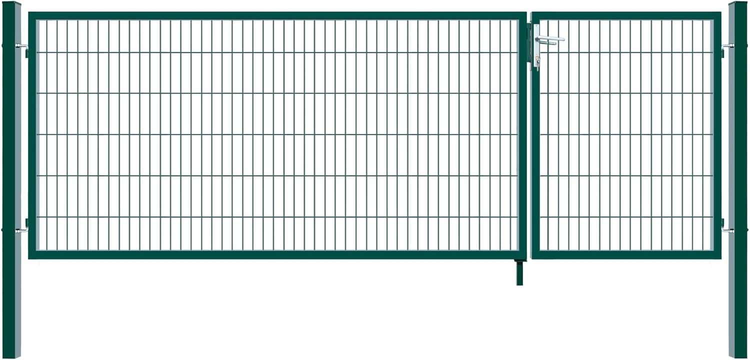 HOME DELUXE Doppelflügel Gartentor ADITUS - 160 x 350 cm Grün Bild 1