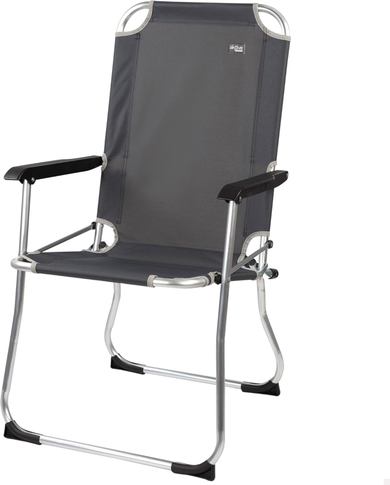 AKTIVE 52884 – Ultraleichter Camping-Klappstuhl | Hochstuhl 54 x 57 x 91 cm | Inklusive Anti-Roll-Stollen | Hohe Stabilität – Maximales Gewicht 110 kg | 600D Oxford-Gewebe – Größere Festigkeit und Bild 1