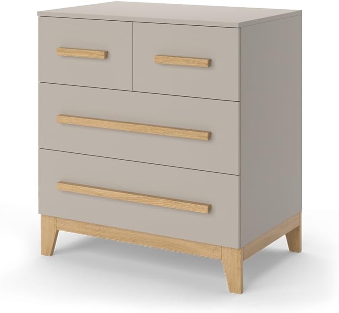 VitaliSpa® Kommode Malia, Cashmere-Eiche, 80 x 88 cm mit 4 Schubladen Bild 1
