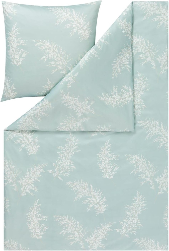 Estella Mako-Interlock-Jersey Bettwäsche Atelier Rosalina 135x200 + 1 x Kissen 80 x 80 Floral mint Bild 1