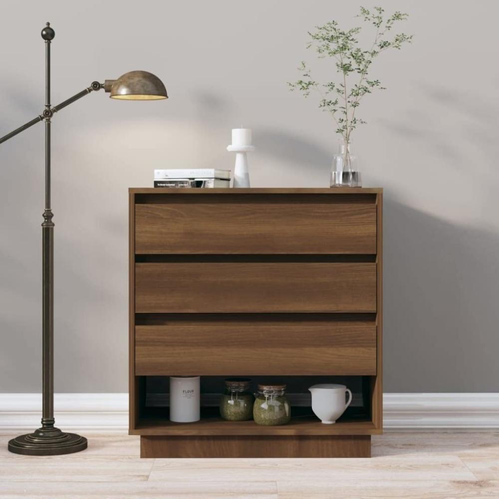 Sideboard Braun Eichen-Optik 70 x 41 x 75 cm Holzwerkstoff Bild 1