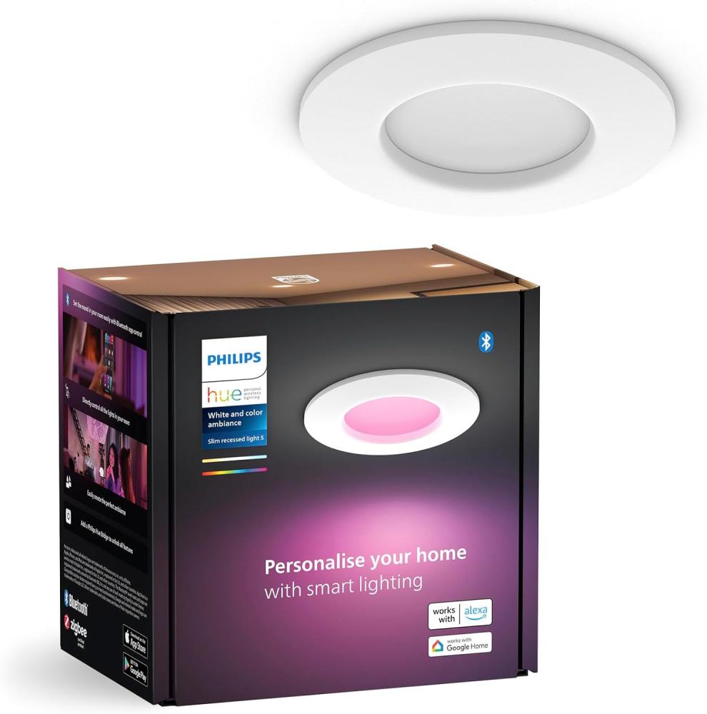 Philips Hue White & Col. Amb. Slim Recessed 90mm weiß Bild 1