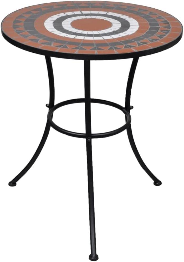 vidaXL Bistrotisch Terrakotta-Rot und Weiß 60 cm Mosaik 41534 Bild 1