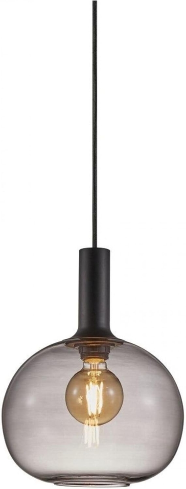 Nordlux Schwarze Pendelleuchten Alton 25 Ø 25 Cm Schwarz 1-flammig Rund, Schwarz, Glas, Metall, 47313047 Bild 1