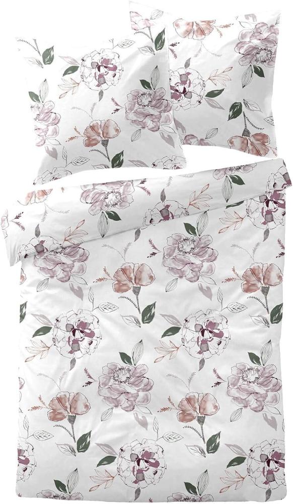 Traumschlaf Biber Bettwäsche Atherton rose|240x220 cm + 2x 80x80 cm Bild 1