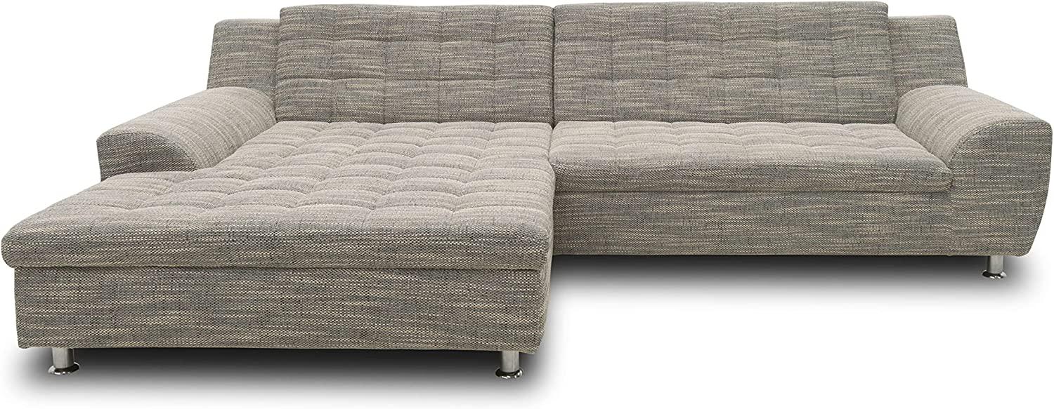 DOMO Collection Morton Ecksofa , Sofa in L-Form, Eckcouch Polstergarnitur, weiß-grau, 304x200x84 cm Bild 1