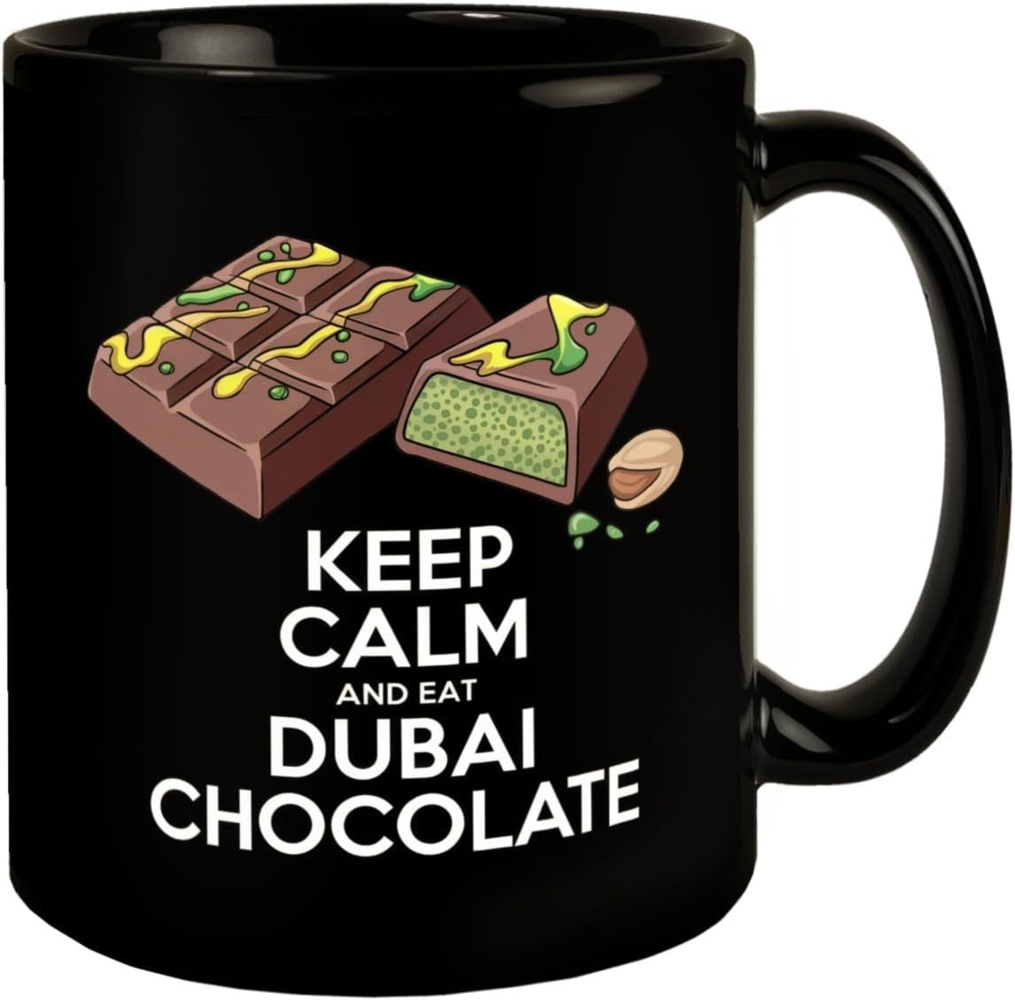 speecheese Tasse Dubai Schokolade - Keep Calm and eat Dubai chocolate Tasse Bild 1