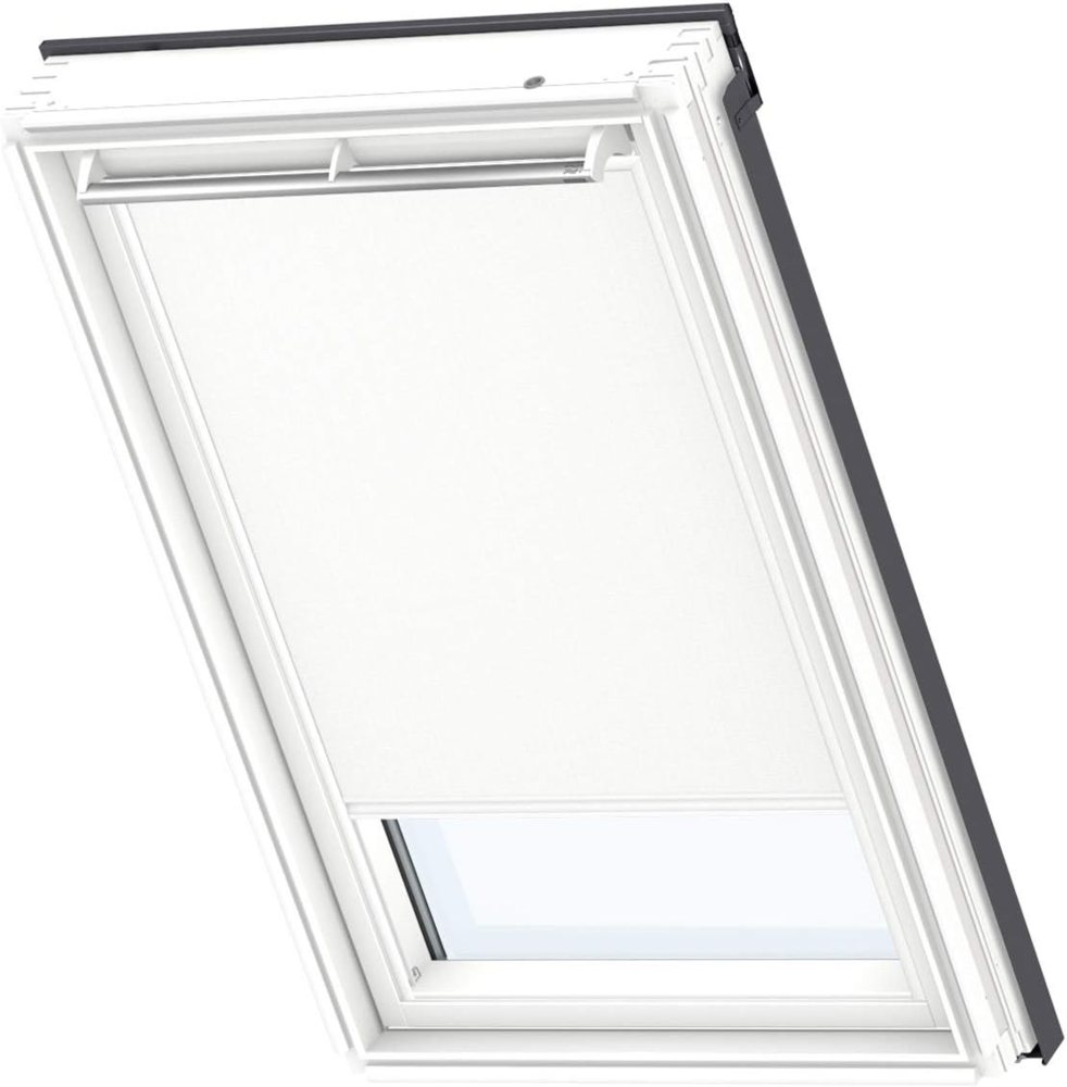 Verdunklungsrollo DKL SK08 1025SWL, VELUX, verdunkelnd, ohne Bohren, in Führungsschienen, VELUX »Pick & Click!«, weiße Führungsschienen & Griffleiste Bild 1