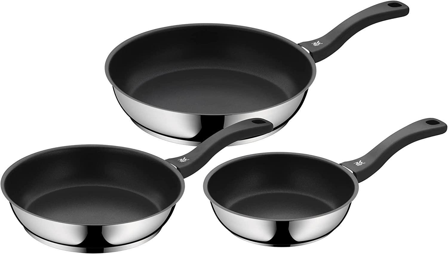 WMF 'Devil' Fry Pan Set, Cromargan silber, Ø20 cm, Ø24 cm & Ø28 cm Bild 1