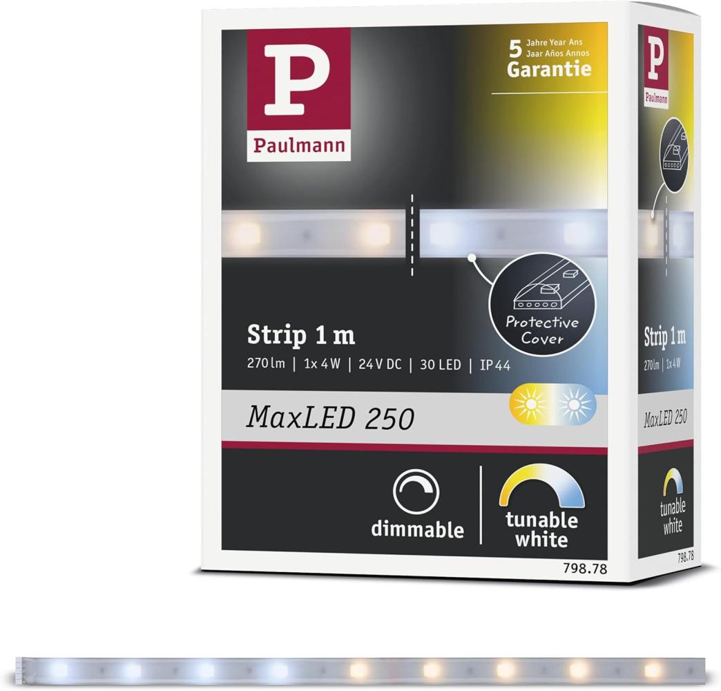 Paulmann No. 79878 MaxLED 250 Strip beschichtet 1m IP44 TunableWhite Protect Cover Bild 1