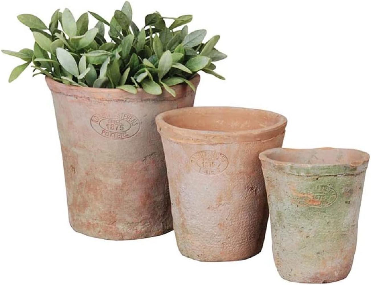 degawo Aged Terracotta Blumentopf 3er Set – Eleganz für Ihren Garten Bild 1