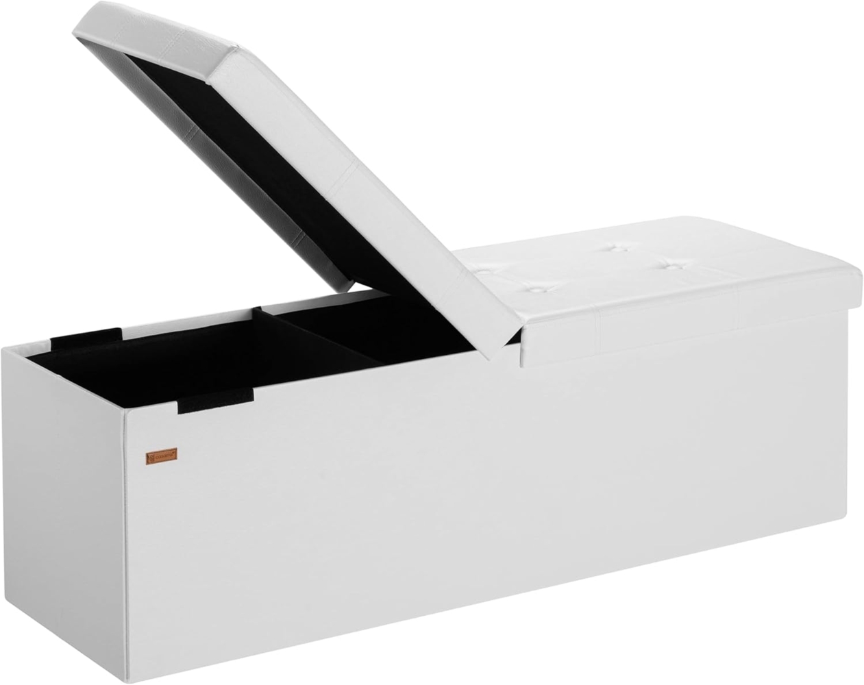 Casaria Sitztruhe, Deckel Klappbar Gepolstert Faltbar Kunstleder 130L Flur Schlafzimmer Bild 1