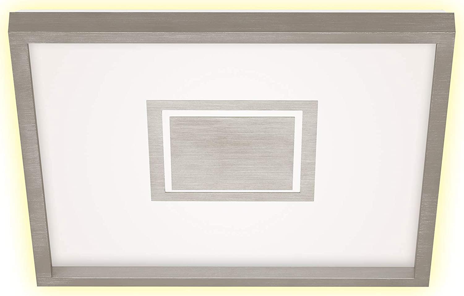 Briloner LED Panel Geo nickel-matt 42,3 x 42,3 cm mit Backlight warmweiß Bild 1