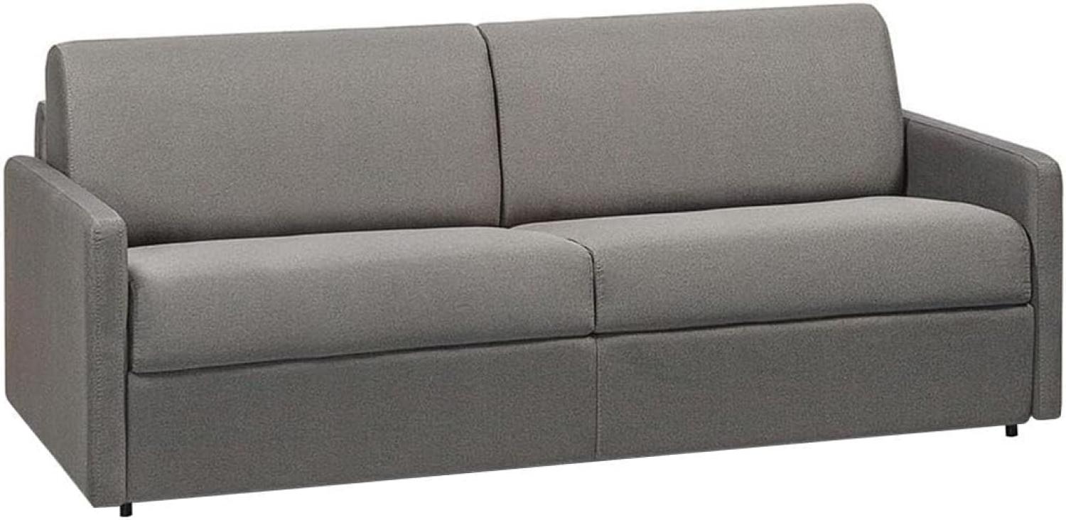 Schlafsofa 4-Sitzer CALIFE - Stoff - Hellgrau - Liegefläche: 160 cm - Matratzenhöhe: 22 cm Bild 1