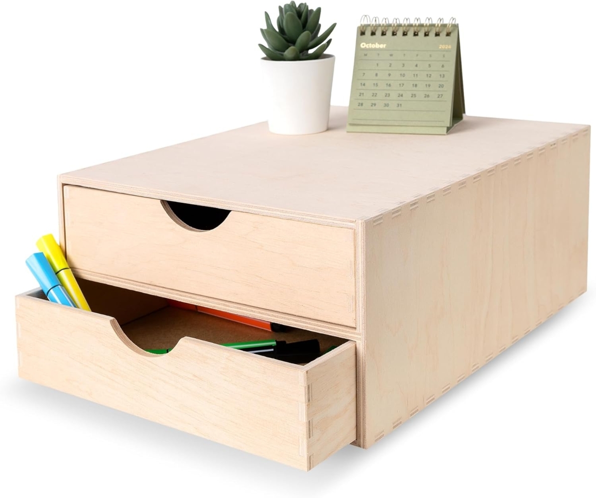 Creative Deco Schubladenbox Schubladenelement Mini-Kommode für Kleinigkeiten aus Birkensperrholz, (2-St) Bild 1