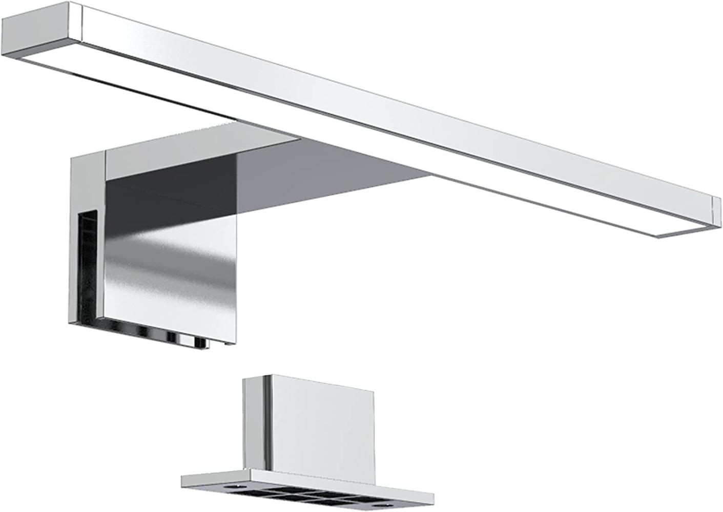 B.K.Licht Wandleuchte Badleuchte LED Spiegelleuchte Badezimmer IP44 230V chrom - BKL1112_13, LED fest integriert, 3000K - Warmweiß, 4000K Schminklicht 8W 780lm Badezimmer-Beleuchtung Spiegelschrank Flur Bild 1