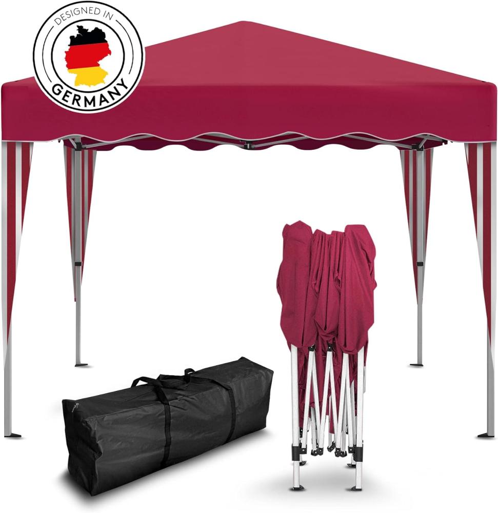 Faltpavillon 3x3m - wasserdicht - ohne Seitenteile, rot Bild 1