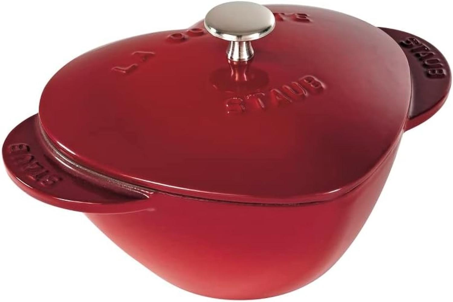 Staub La Cocotte Cocotte 20 cm, Herz, Kirsch-Rot, Gusseisen Bild 1