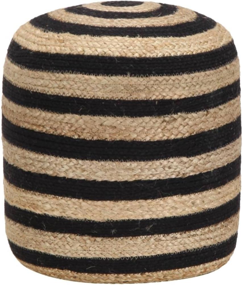 vidaXL Handgefertigter Sitzpuff Schwarz 40 x 45 cm Jute 248076 Bild 1
