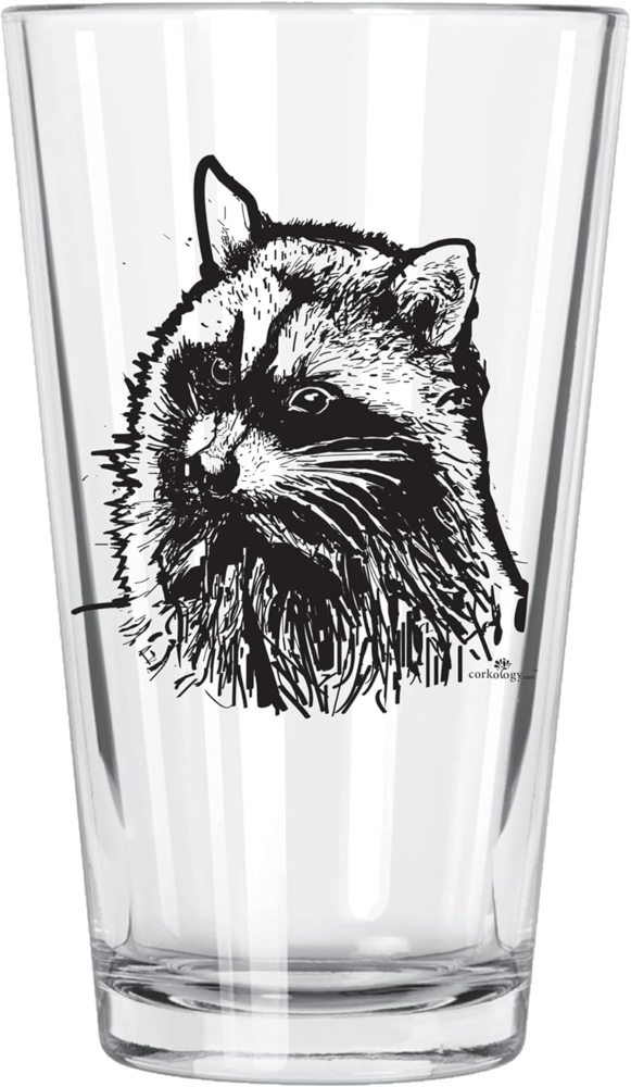 corkology Waschbär, Pint-Glas, transparent Bild 1