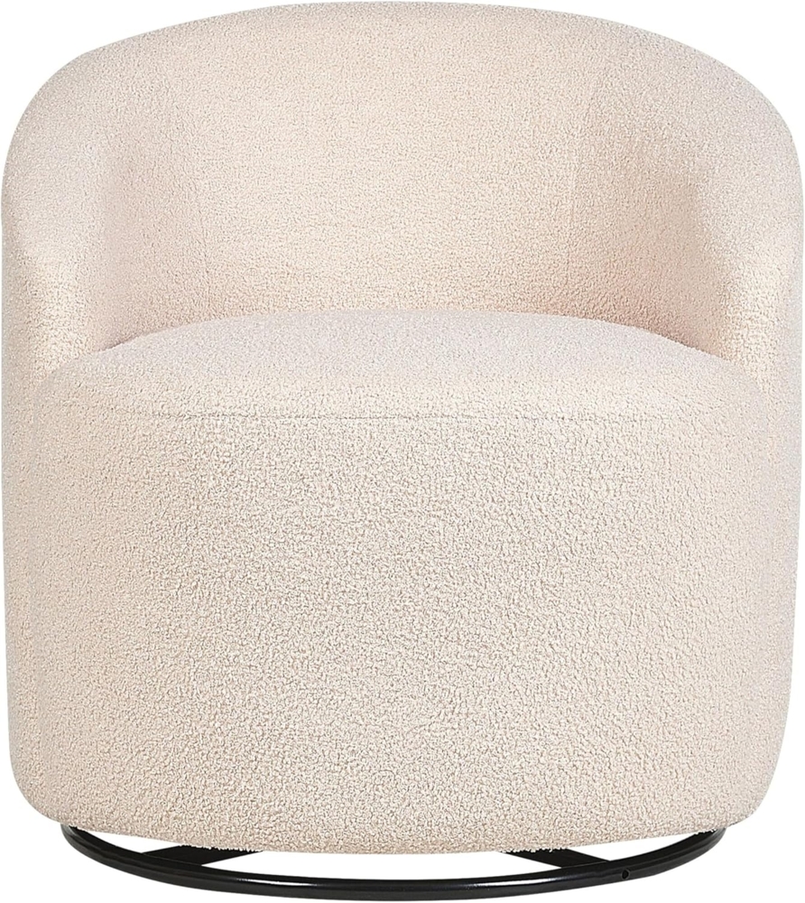 Sessel DAVIK drehbar Bouclé Beige Bild 1