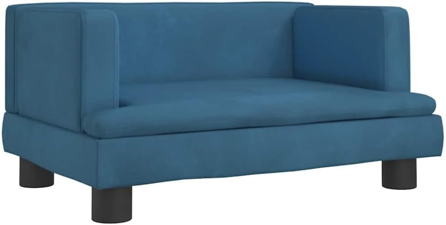 vidaXL Kindersofa Blau 60x40x30 cm Samt 3196317 Bild 1